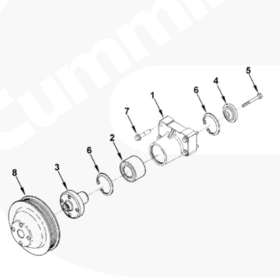 Avantageux 3942896 5263529 Appui du ventilateur pour le camion Dong Feng 6C8.3 QSL9 moteur diesel
