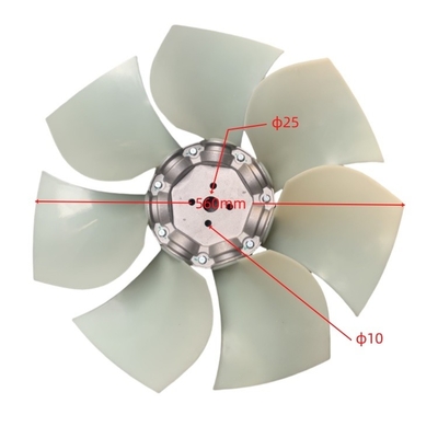 Blade de ventilateur de radiateur en acier plastique H5T01-00501 pour les composants de chariot élévateur QSF3.8 QSB4.5