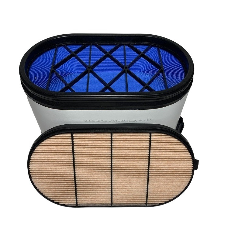 Filtre d'air à longue durée de vie et de nid d'abeille pour SHACMAN x3000 DZ97259191047 DZ97259191048